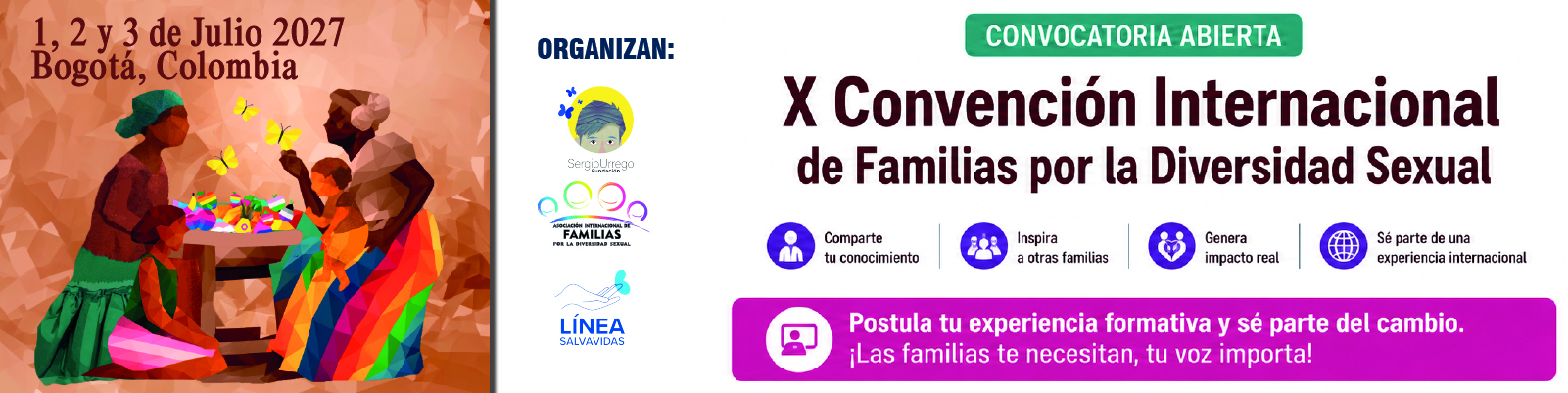 Convocatoria abierta para expositores de la X Convención Internacional de Familias por la Diversidad Sexual